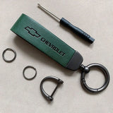 High Grade Leather Keychain With Car Logo Key Ring Accessories For Chevrolet Cruze Spark Captiva Suburban Camaro Malibu Silverad