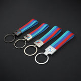 M Sport Styling Leather Car Emblem Keyring Key Chain for Bmw M 2 3 4 5 7 Series Performance G30 G32 X1 X3 X5 X6 X4 E61 E60 E31