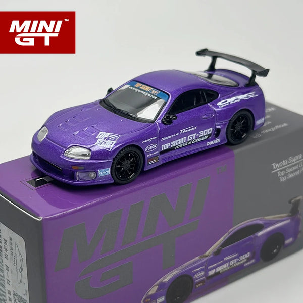 MINIGT 1:64 Toyota Supra A80 Top Secret GT-300 Top Secret Purple MGT Legierungsauto-Modell 1067