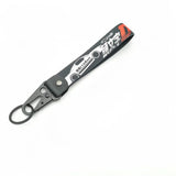 Newest JDM Style Car Keychain Nylon Initial D Gift Lanyard Keyring Auto Key Steel Spring Clip Key Starp Key Pendant