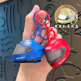 Luminous Motorcycle Helmet Keychains – 3D Mini Helmet Keyring,Cool Gifts for Bikers, Car Lovers, Birthday & Holiday Gift Ideas