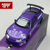 MINIGT 1:64 Toyota Supra A80 Top Secret GT-300 Top Secret Purple MGT Legierungsauto-Modell 1067
