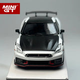 MINI GT 1:64 Nissan GTR 2024 Brilliant White Pearl Legierungsautomodell 1045