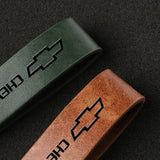 High Grade Leather Keychain With Car Logo Key Ring Accessories For Chevrolet Cruze Spark Captiva Suburban Camaro Malibu Silverad