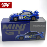 MINIGT 1:64 Subaru Impreza WRC99 1999 Rally Australia Sieger #5 Australien exklusives Modellauto aus Metall in Blau 986