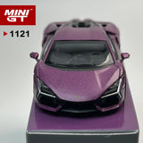 MINIGT 1:64 Lamborghini Revuelto Viola 30th Mattes Lila Automodell aus Legierung 1121