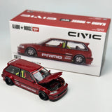 Kaido House Honda Civic EF Kaido Works V2 Metall Rot KHMG Legierungsauto Modell 156 Chase