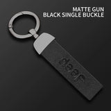 Car Vintage Leather Keychain Ring Zinc Alloy Chain Key For Jeep Grand Cherokee Wrangler JK Gladiator Compass Renegade Patriot