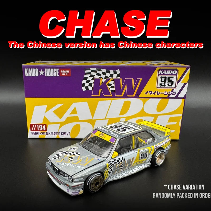 Kaido House MINIGT BMW M3 Kaido KW V1 Alloy-Modellauto 194 Chase