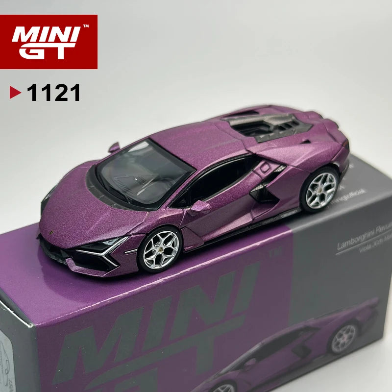 MINIGT 1:64 Lamborghini Revuelto Viola 30th Mattes Lila Automodell aus Legierung 1121