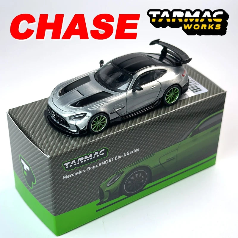 Tarmac Works 1:64 TW Mercedes Benz AMG GT Mattgrün Legierung Automodell Chase