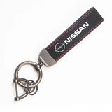 2025 Suede Key Ring Sport Car Keychain Custom Gift With Emblem For Nissan Sylphy N7 Teana Qashqai Note J10 J11 Navara Juke Tiida