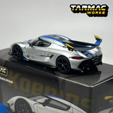 Tarmac Works 1:64 TW Koenigsegg Jesko Attack Silber Modellauto aus Legierung