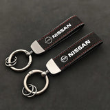 2025 Suede Key Ring Sport Car Keychain Custom Gift With Emblem For Nissan Sylphy N7 Teana Qashqai Note J10 J11 Navara Juke Tiida