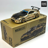 POPRACE 1:64 TOP SECRET GT300 SUPRA Chrom Gold RX7 GR86 S13  Modellauto Legierung 277 103 223 235 285