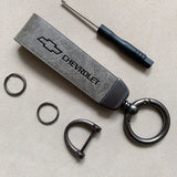 High Grade Leather Keychain With Car Logo Key Ring Accessories For Chevrolet Cruze Spark Captiva Suburban Camaro Malibu Silverad