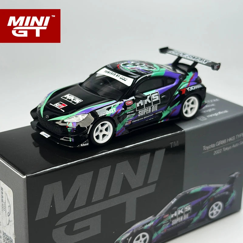 MINIGT 1:64 Toyota GR86 HKS TYPE R 2022 Tokyo Auto Salon MGT Modellauto aus Legierung 1005