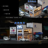 1/64 Diorama Seafood Restaurant Building LED Scene Model Car Garage Model City
