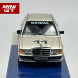 MINIGT 1:64 Mercedes-Benz 190E 2.3-16 #11 Ayrton Senna 1984 Modellauto aus Metall 1076