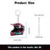 Keychain Helmet 2D Flat Fashion Stereo Motorcycle Helmets Safety Auto Bag Car Key Ring KeyChain Gift Jewelry