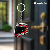 Keychain Helmet 2D Flat Fashion Stereo Motorcycle Helmets Safety Auto Bag Car Key Ring KeyChain Gift Jewelry