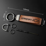 High Grade Leather Keychain With Car Logo Key Ring Accessories For Chevrolet Cruze Spark Captiva Suburban Camaro Malibu Silverad