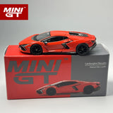 MINIGT 1:64 Lamborghini Revuelto Arancio Dac Lucido Rote Legierung Automodell 774
