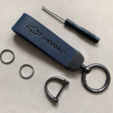 High Grade Leather Keychain With Car Logo Key Ring Accessories For Chevrolet Cruze Spark Captiva Suburban Camaro Malibu Silverad