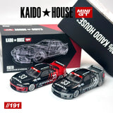 Kaido House MINIGT Nissan Skyline GTR R33 Kaido Works ADVAN KHMG Legierungsautomodell 191 Chase