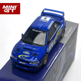 MINIGT 1:64 Subaru Impreza WRC99 1999 Rally Australia Sieger #5 Australien exklusives Modellauto aus Metall in Blau 986