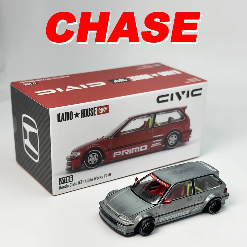 Kaido House Honda Civic EF Kaido Works V2 Metall Rot KHMG Legierungsauto Modell 156 Chase