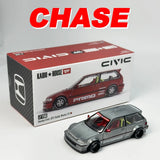Kaido House Honda Civic EF Kaido Works V2 Metall Rot KHMG Legierungsauto Modell 156 Chase
