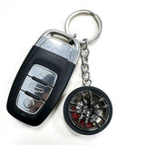 Car Wheel Keychain, Small Tire Rim Keyring with Brake Disc, Automotive Key Chain, Car Guy Gift, Car Wheel KeychainV