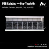 1/64 Diorama Car Garage Model LED Lighting Car Parking Lot Showroom Scene Display Model Gift Toys