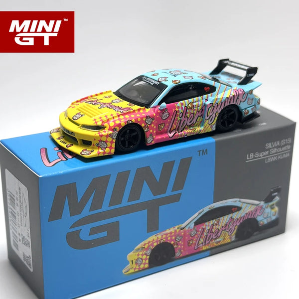 MINIGT 1:64 LB Super Silhouette S15 SILVIA LB KUMA MGT Legierungsauto-Modell 743