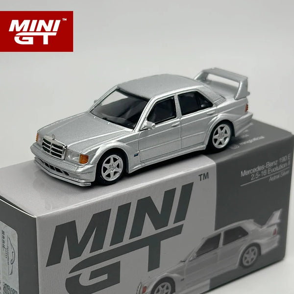 MINIGT 1:64 Mercedes-Benz 190E 2.5-16 Evolution II Astral Silber Legierungsautomodell 852