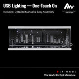1/64 Diorama Car Garage Model LED Lighting Car Parking Lot Showroom Scene Display Model Gift Toys