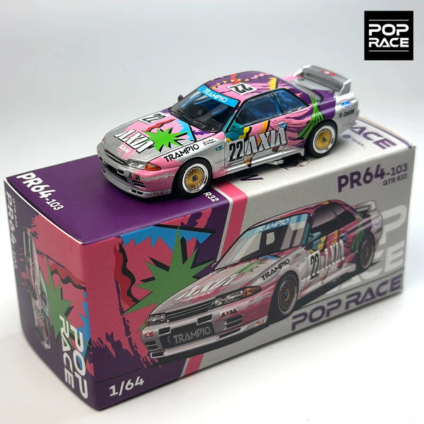 POPRACE 1:64 GTR R32 #22 Legierungsauto Modell 103