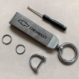High Grade Leather Keychain With Car Logo Key Ring Accessories For Chevrolet Cruze Spark Captiva Suburban Camaro Malibu Silverad
