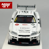 MINIGT 1:64 Nissan LB-ER34 Super Silhouette S15 SILVIA ATHLETE/COLLET MGT Legierungsauto-Modell 1054 1059