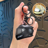 Luminous Motorcycle Helmet Keychains – 3D Mini Helmet Keyring,Cool Gifts for Bikers, Car Lovers, Birthday & Holiday Gift Ideas