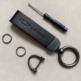 High Grade Leather Keychain With Car Logo Key Ring Accessories For Chevrolet Cruze Spark Captiva Suburban Camaro Malibu Silverad