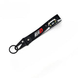Newest JDM Style Car Keychain Nylon Initial D Gift Lanyard Keyring Auto Key Steel Spring Clip Key Starp Key Pendant
