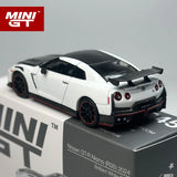 MINI GT 1:64 Nissan GTR 2024 Brilliant White Pearl Legierungsautomodell 1045