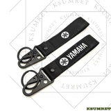 For Yamaha Motorcycle keychain short strip embroidery woven label motorcycle trend pendant car LOGO hat clothing label