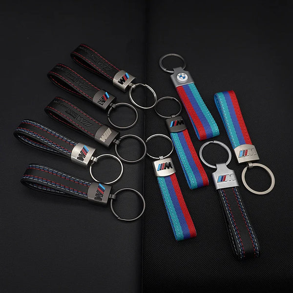 M Sport Styling Leather Car Emblem Keyring Key Chain for Bmw M 2 3 4 5 7 Series Performance G30 G32 X1 X3 X5 X6 X4 E61 E60 E31
