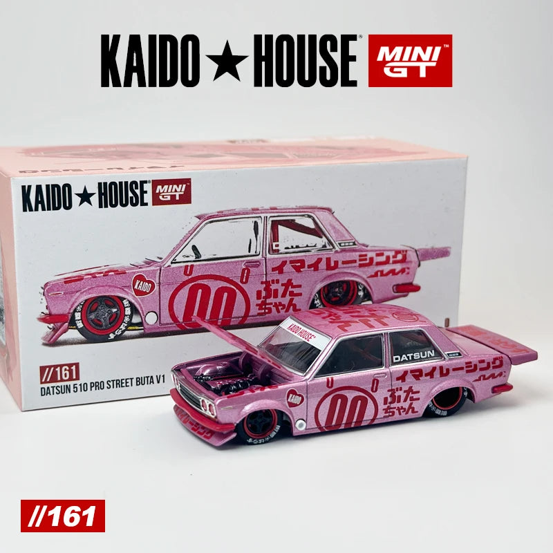 Kaido House MINIGT Datsun 510 Pro Street Buta V1 KHMG Legierungsautomodell 161