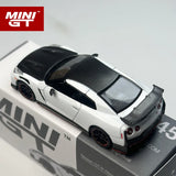 MINI GT 1:64 Nissan GTR 2024 Brilliant White Pearl Legierungsautomodell 1045