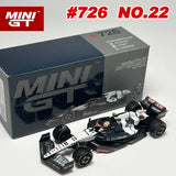 MINIGT 1:64 AlphaTauri AT04 #22 #21 Yuki Tsunoda Nyck de Vries 2023 F1 2023 Großer Preis von Australien Legierungsautomodell 726 727
