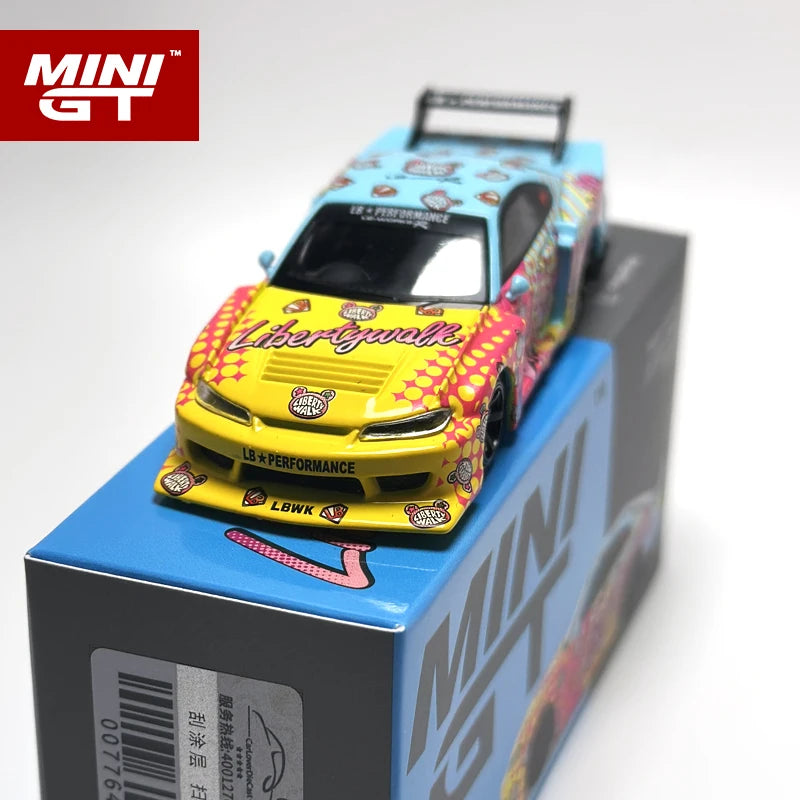 MINIGT 1:64 LB Super Silhouette S15 SILVIA LB KUMA MGT Legierungsmodellauto 743